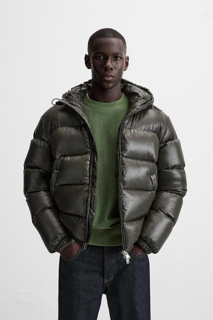 Shiny puffer jacket