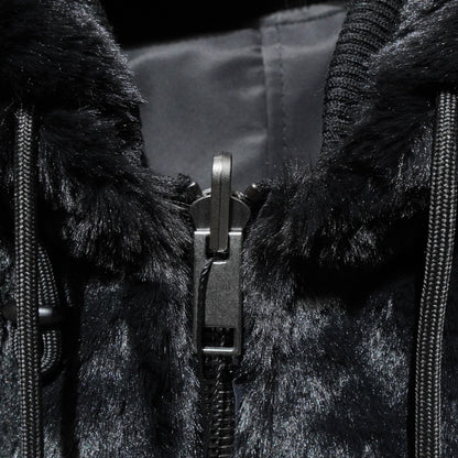 Reversible faux fur bomber jacket