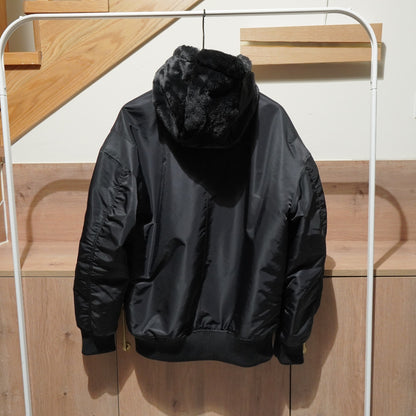 Reversible faux fur bomber jacket