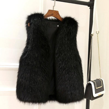 Faux fur vest