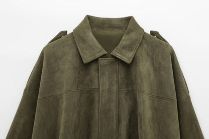 Suede bomber jacket