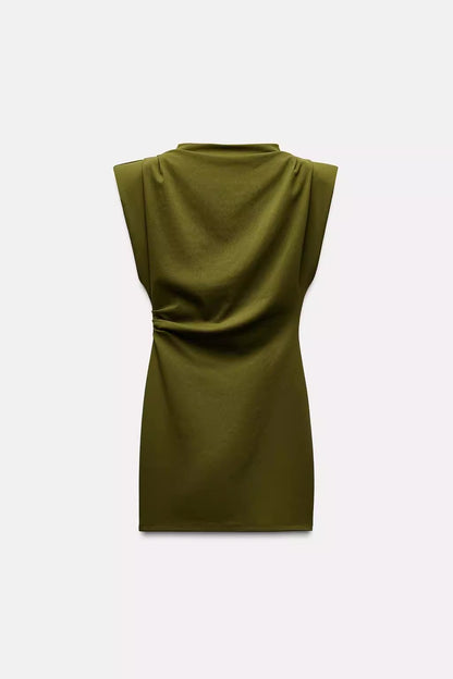 Pleated mini dress
