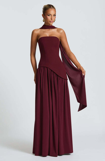 Luna Drape Maxi Dress