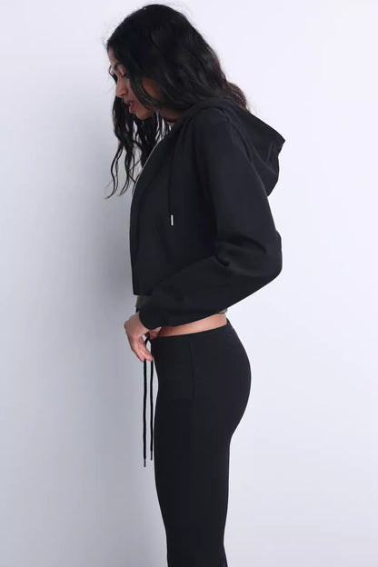 Double-sided sweater &amp; flared trousers set
