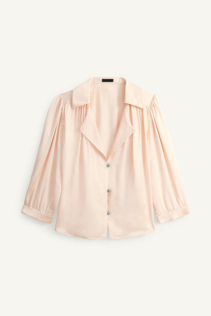 French Chic: Romantic Shirt &amp; Long Pleated Skirt