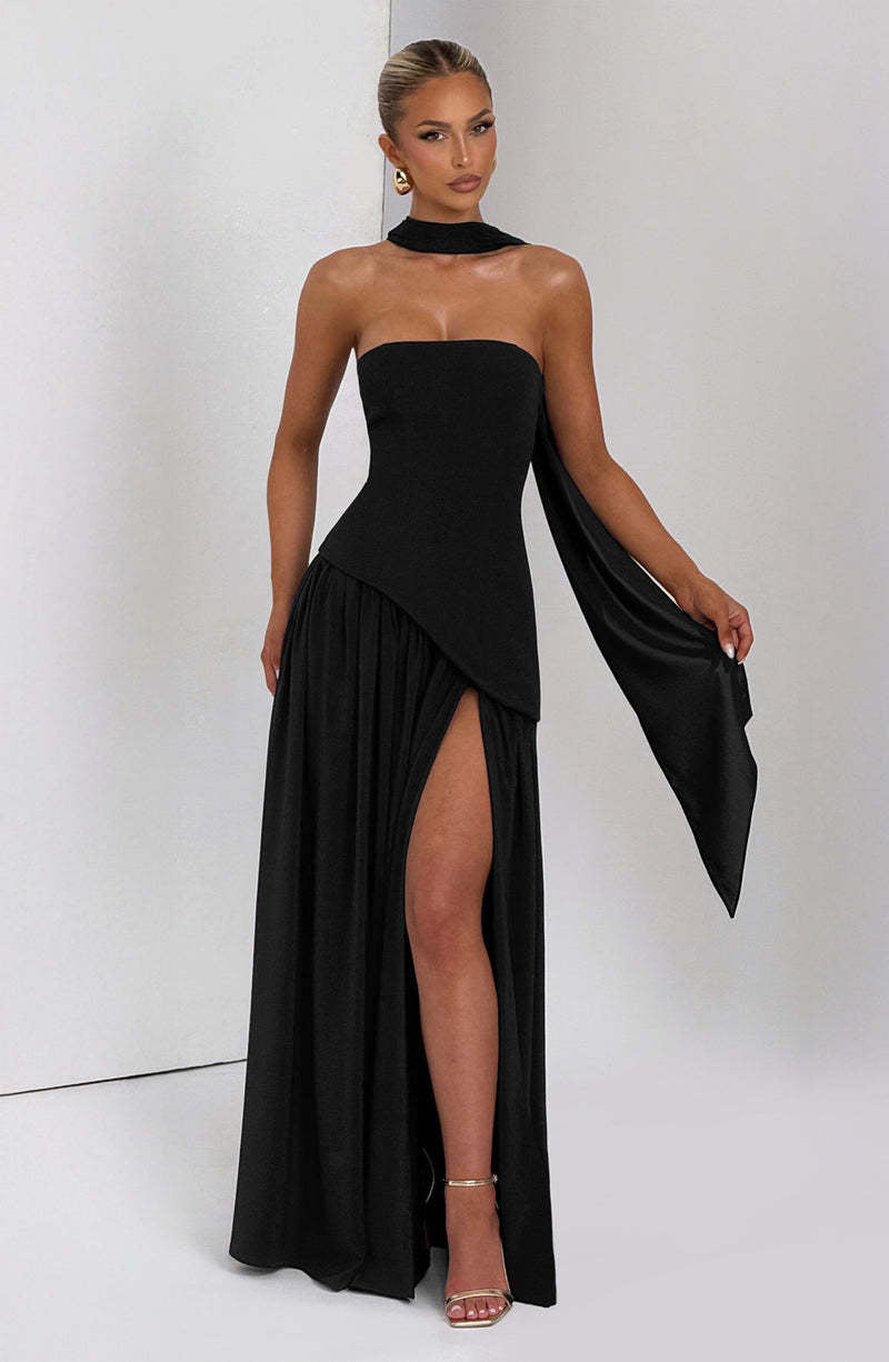 Luna Drape Maxi Dress