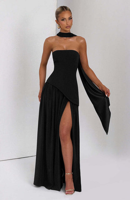 Luna Drape Maxi Dress