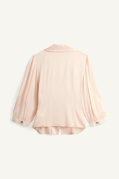 French Chic: Romantic Shirt &amp; Long Pleated Skirt
