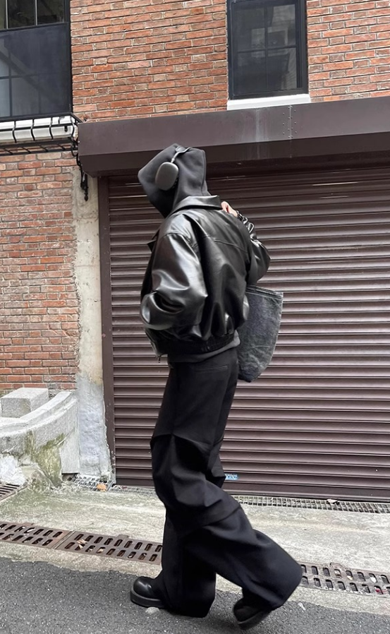 Korean style leather jacket