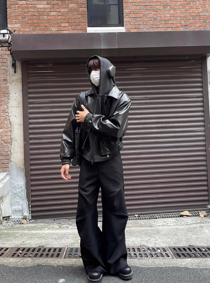 Korean style leather jacket
