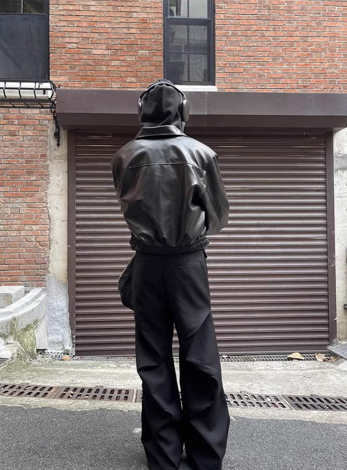 Korean style leather jacket