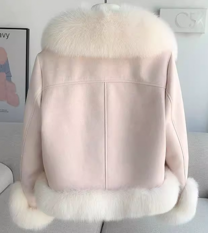 Frostglow leather jacket