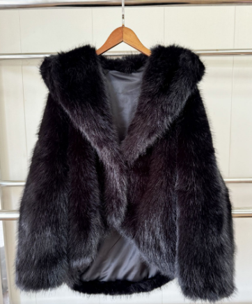Hooded Faux Fur Jacket