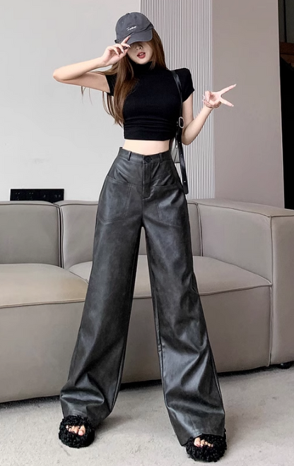 Suede pants